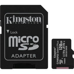 Kingston Canvas Select Plus microSD Card 128 GB geheugenkaart SDCS2/128GB, Class 10 UHS-I A1, Incl. Adapter