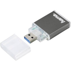 Hama 124024 Externe geheugenkaartlezer USB 3.2 Gen 1 (USB 3.0) Antraciet