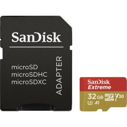 SanDisk Extreme® Action Cam microSDHC-kaart 32 GB Class 10, UHS-I, UHS-Class 3, v30 Video Speed Class Incl. SD-adapter, A1-vermogensstandaard