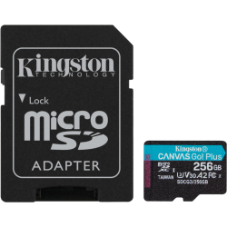 Kingston Canvas Go Plus 256GB microSDXC + SD Adapter